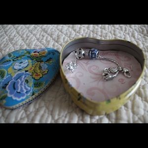 Brighton Let It Snow Charm Bracelet in Tin